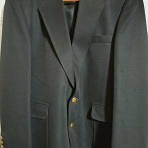 Elegant Men's Black Blazer with Gold Accents